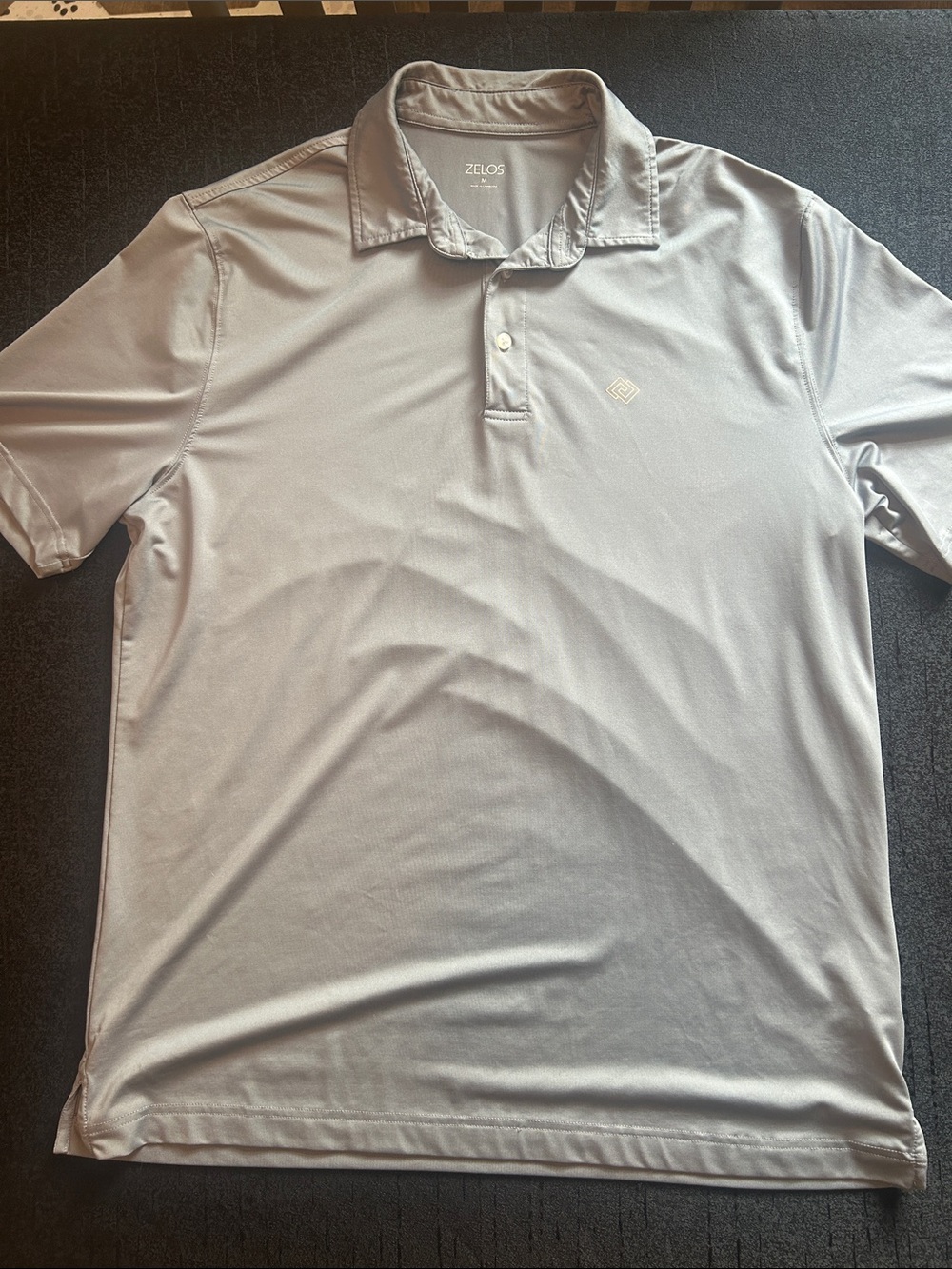 ZELOS Men's Polo Shirt in Light Gray